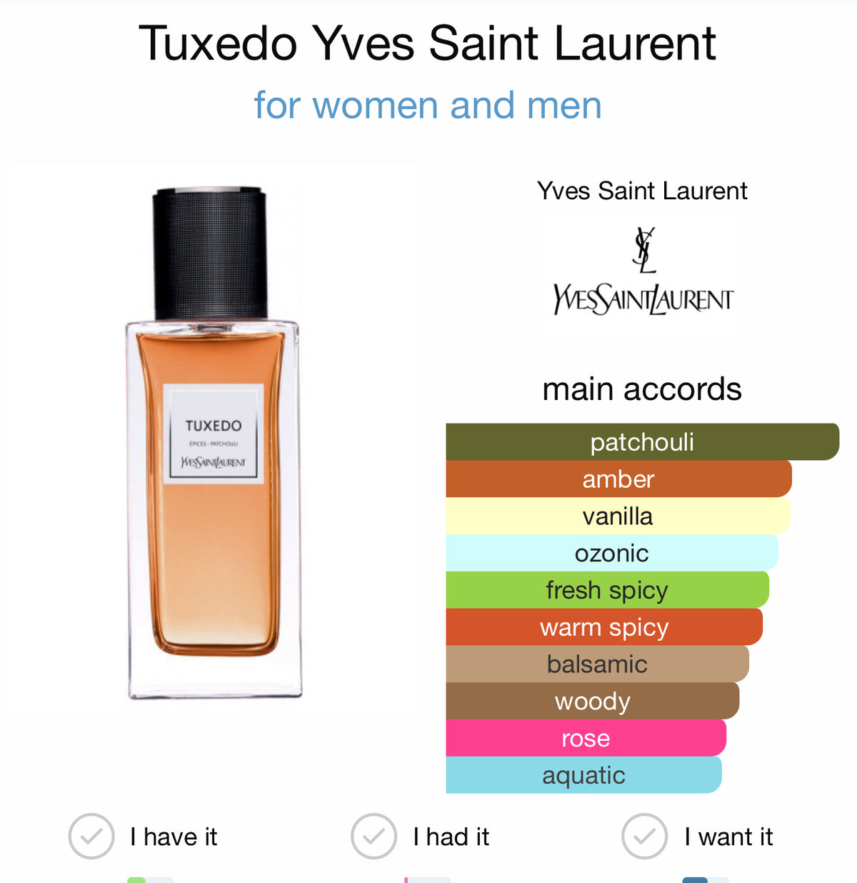 YSL Tuxedo (sample)
